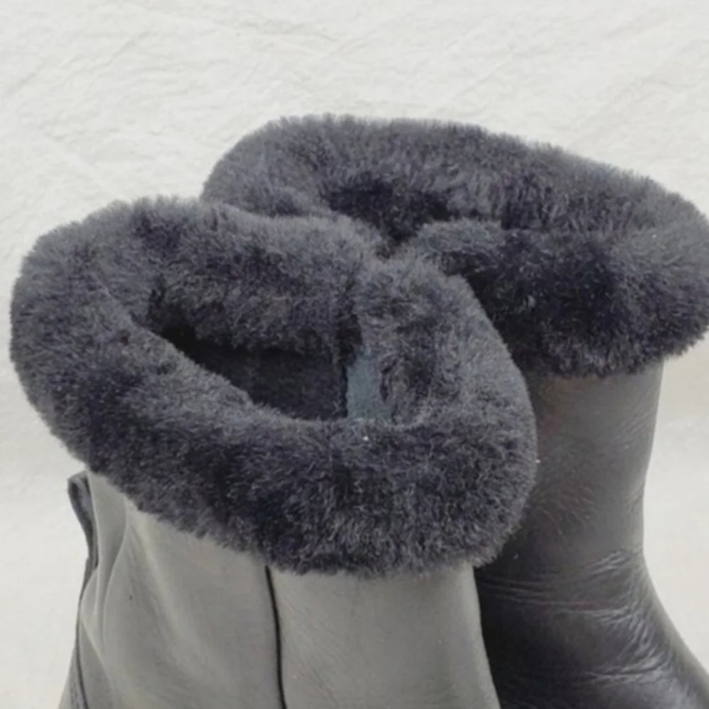 Zara fur top winter boots Size 34